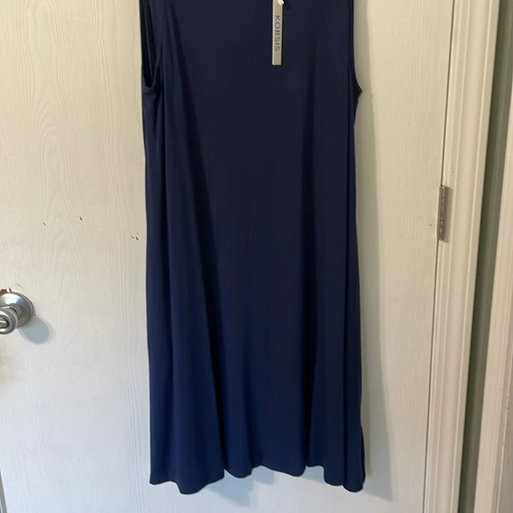Korsis NWT midi jersey sleeveless royal blue dress size XL - Picture 5 of 8